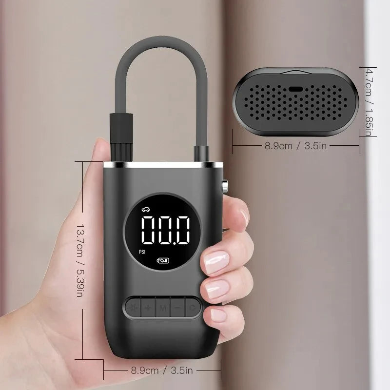 Mini Compressor de Ar Sem Fio - Para Carro, Moto e Bicicleta
