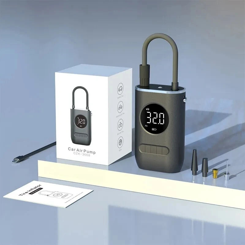 Mini Compressor de Ar Sem Fio - Para Carro, Moto e Bicicleta