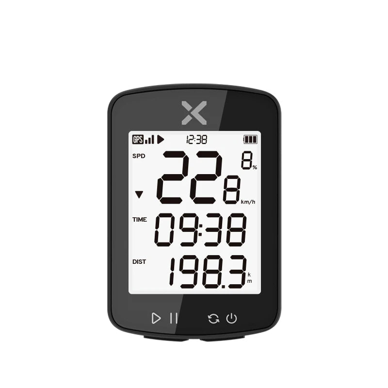 Ciclômetro GPS - Sem Fio, Bluetooth, à Prova d'Água IPX7 para Bicicleta