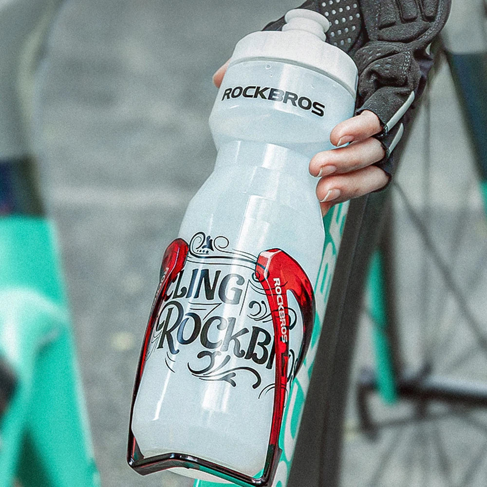 Garrafa de Água ROCKBROS - Plástica e Compacta para Ciclismo e Corrida com Suporte