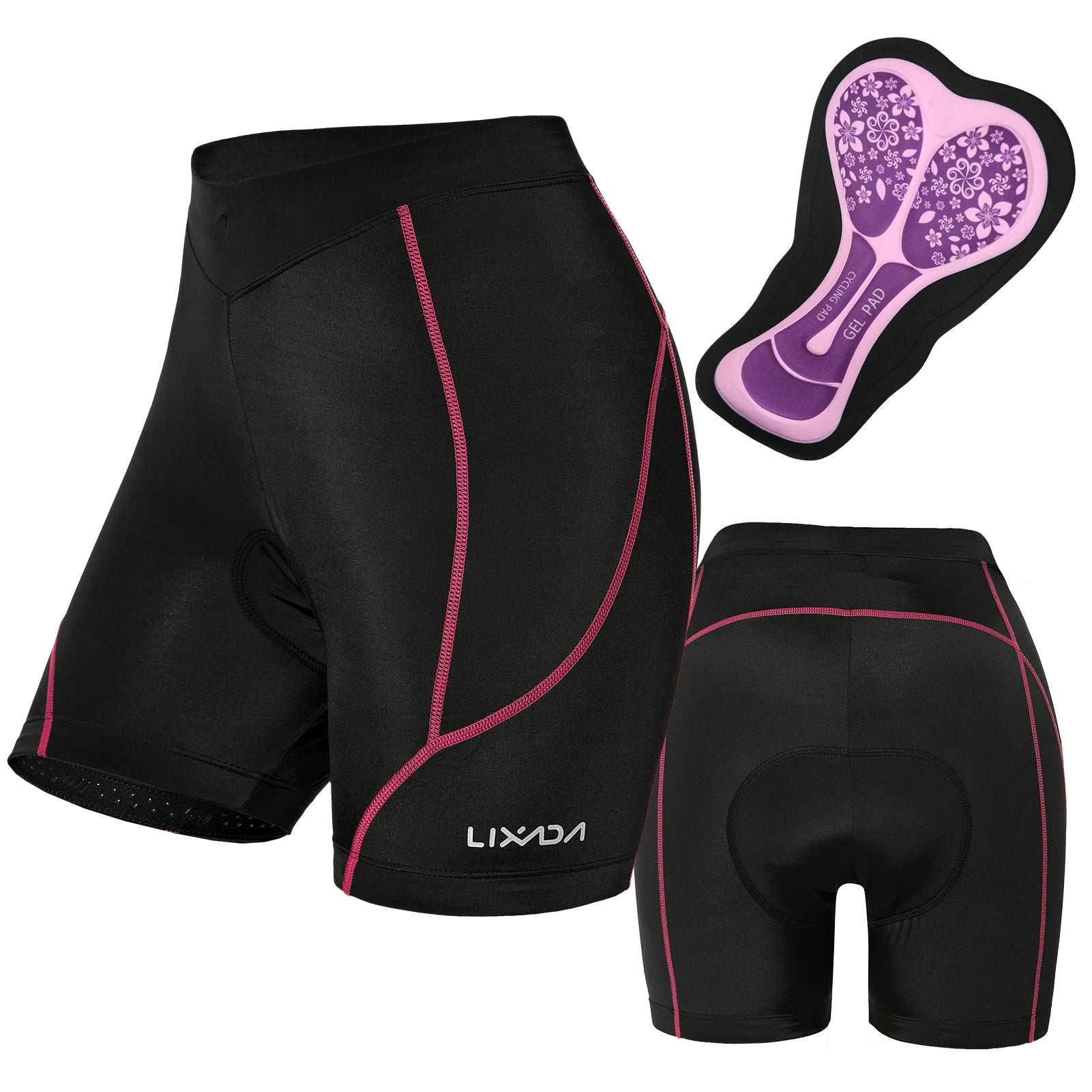 Shorts Ciclismo Feminino Lixada – Gel 3D e Proteção Anti-Shock