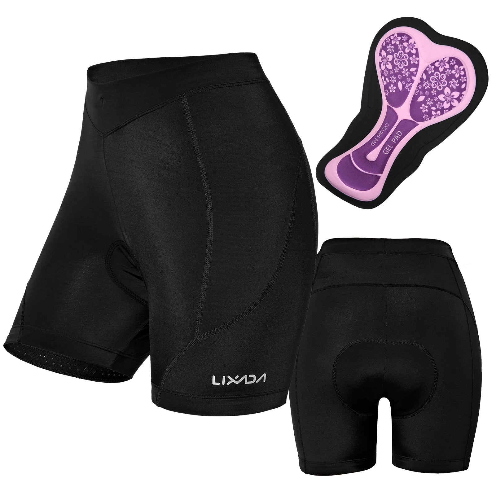 Shorts Ciclismo Feminino Lixada – Gel 3D e Proteção Anti-Shock