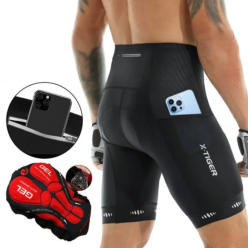 Shorts Ciclismo Masculino – Gel 5D e Bolsos Traseiros