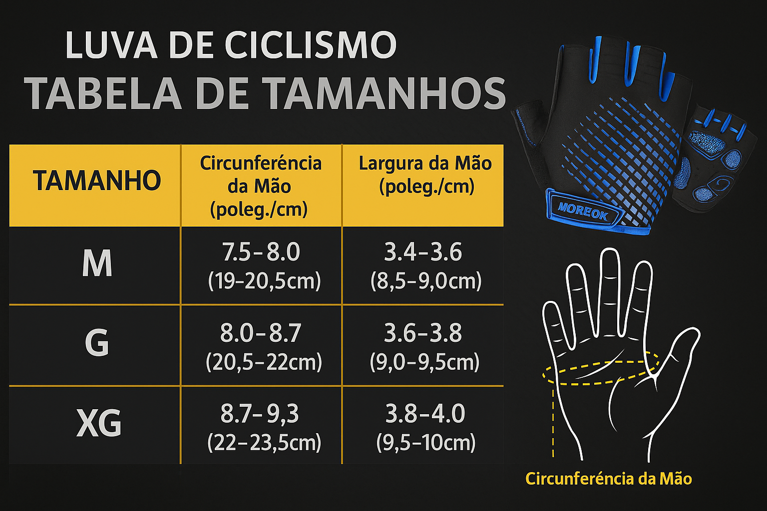 Luva Oslo para ciclismo