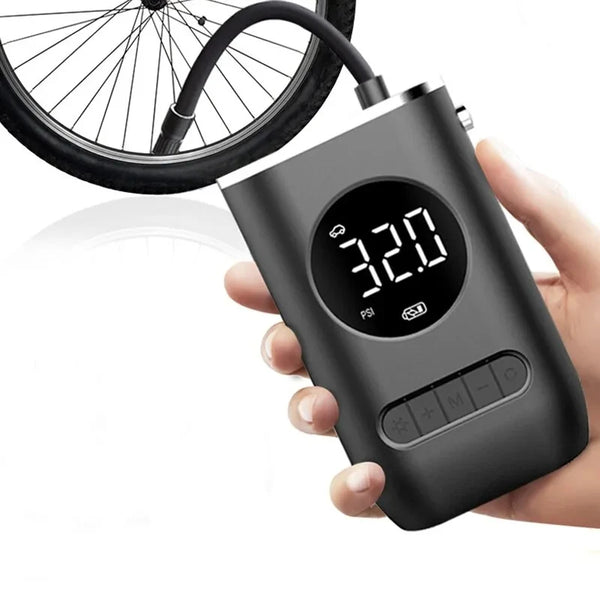 Mini Compressor de Ar Sem Fio - Para Carro, Moto e Bicicleta