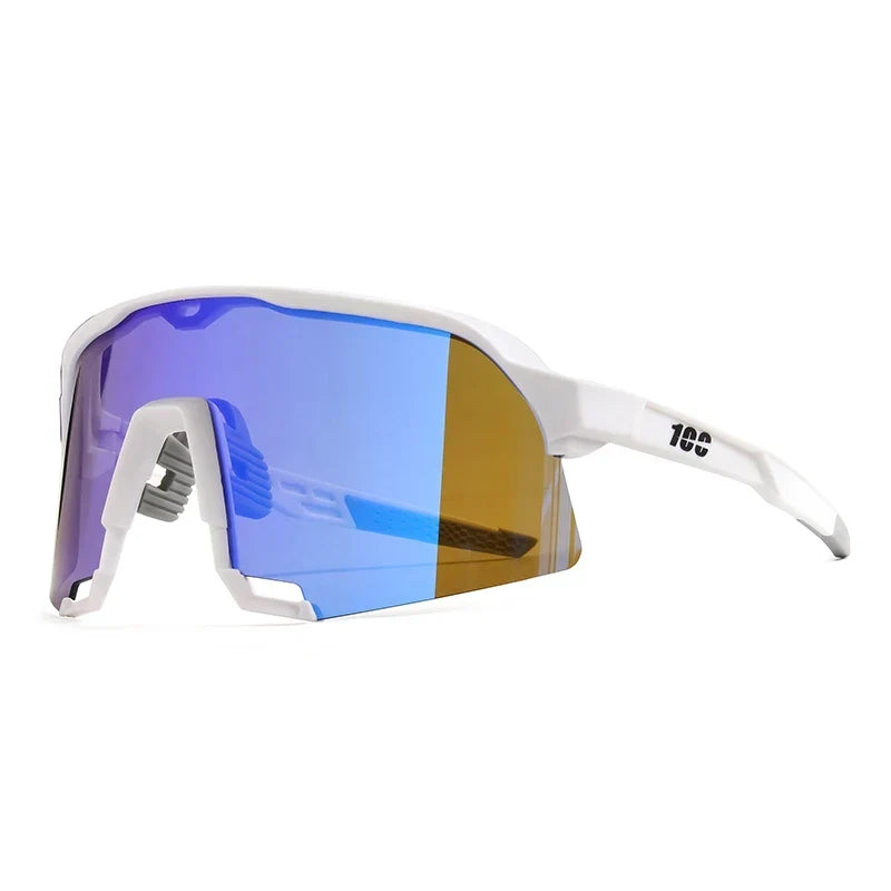 Óculos Esportivo Speed UV400 Atletix - Branco/Azul