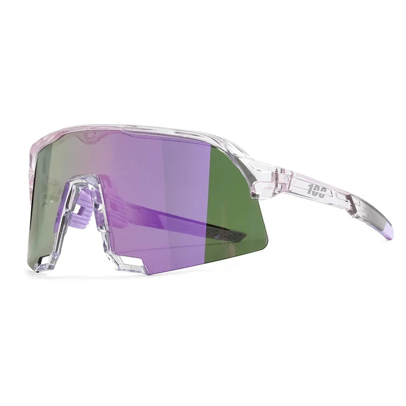 Óculos Esportivo Speed UV400 Atletix - Transparente/Roxo
