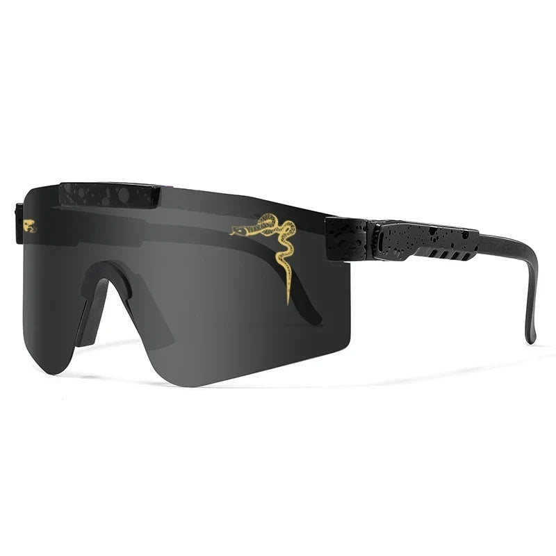 Óculos Esportivo Windproof MTB UV400 Atletix - Preto/Fumê