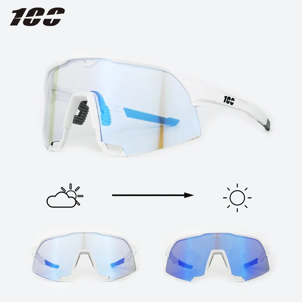 Óculos Esportivo Speed UV400 Atletix - Branco Fotocromático