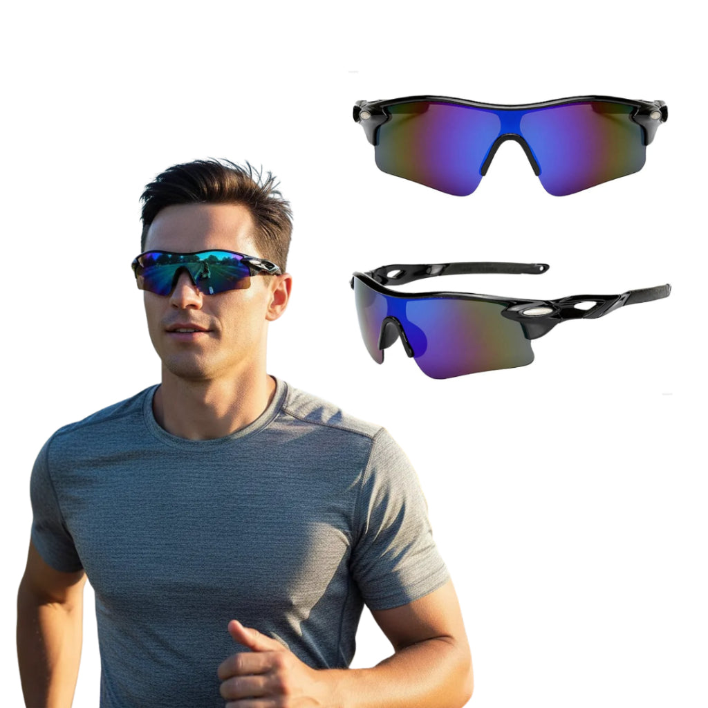 Óculos Esportivo Versatile UV400 Atletix - Preto/Colorido