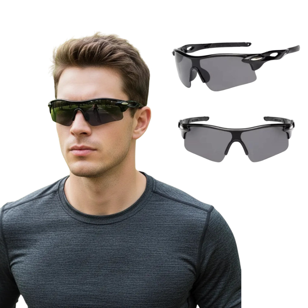 Óculos Esportivo Versatile UV400 Atletix - Preto/Fumê