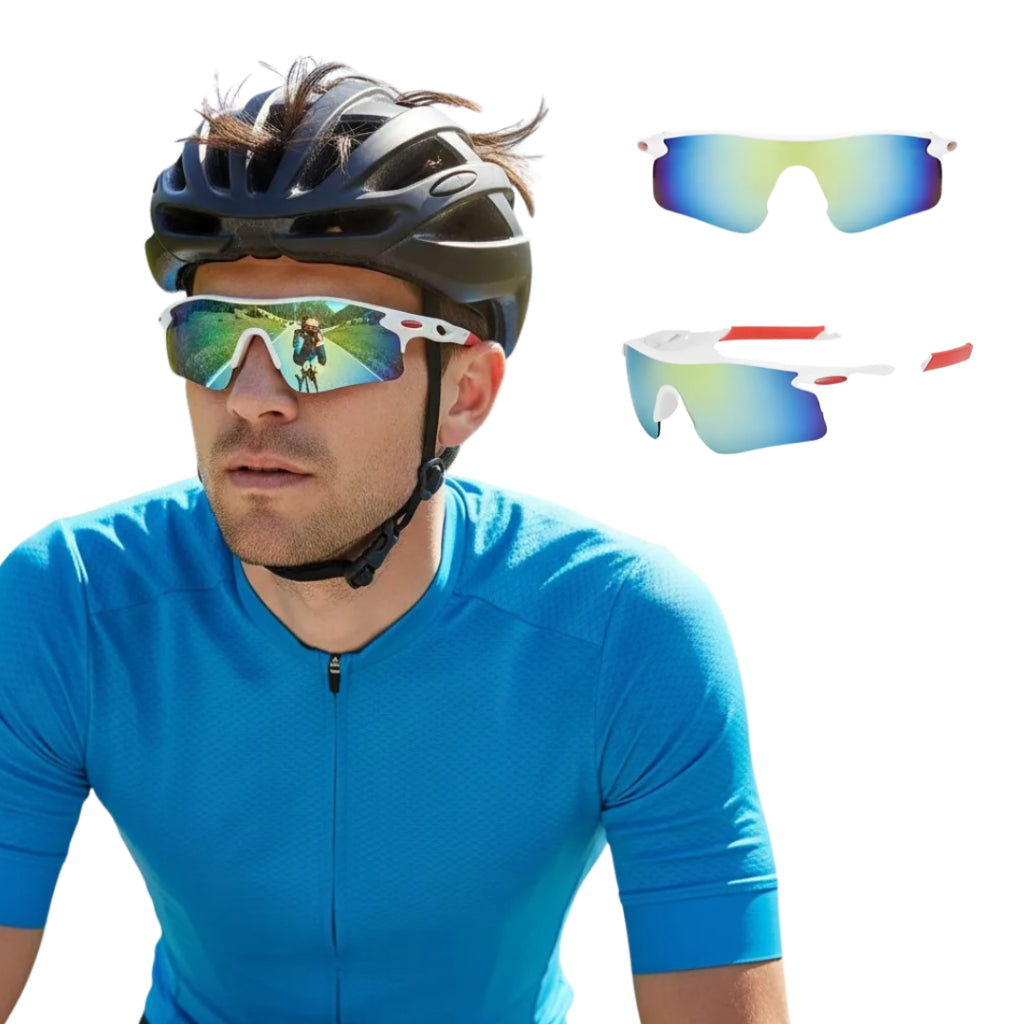Óculos Esportivo Versatile UV400 Atletix - Branco/Azul