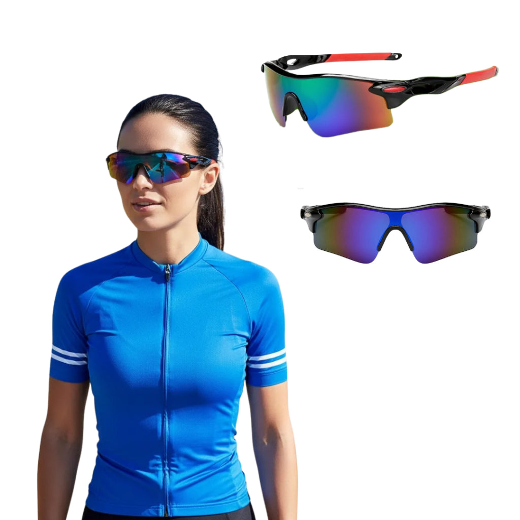Óculos Esportivo Versatile UV400 Atletix - Preto/Vermelho