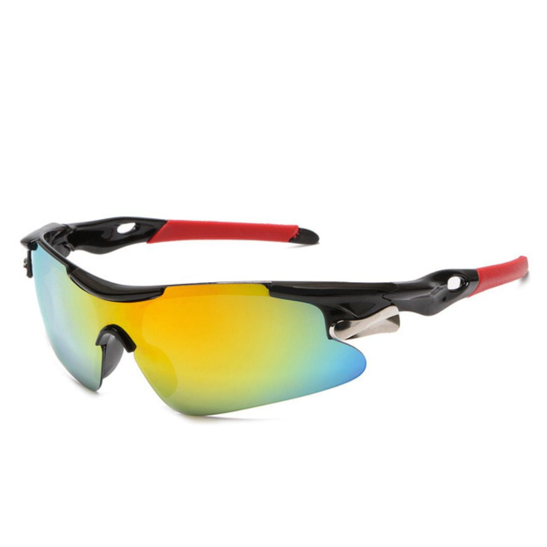 Óculos Esportivo Espelhado UV400 Atletix - Preto/Amarelo