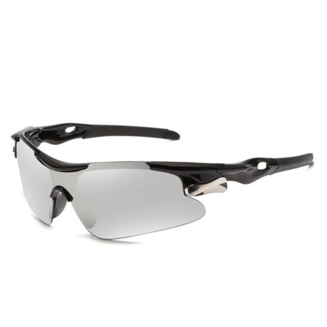 Óculos Esportivo SunRun UV400 Atletix - Preto/Prata