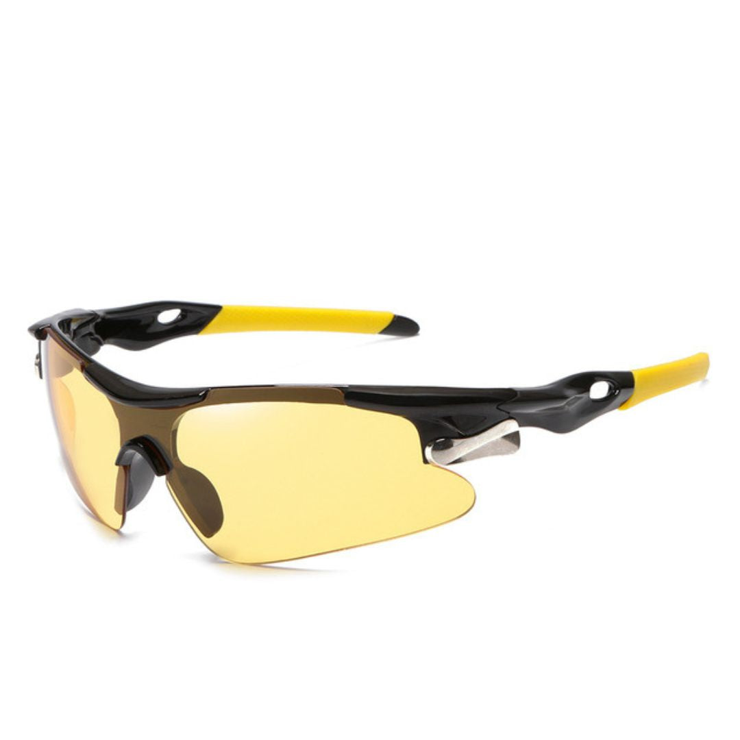 Óculos Esportivo SunRun UV400 Atletix - Preto/Amarelo
