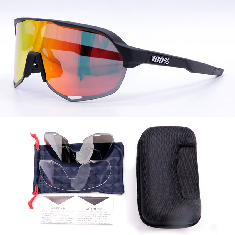 Óculos Esportivo S2 UV400 Atletix - Preto/Vermelho Kit
