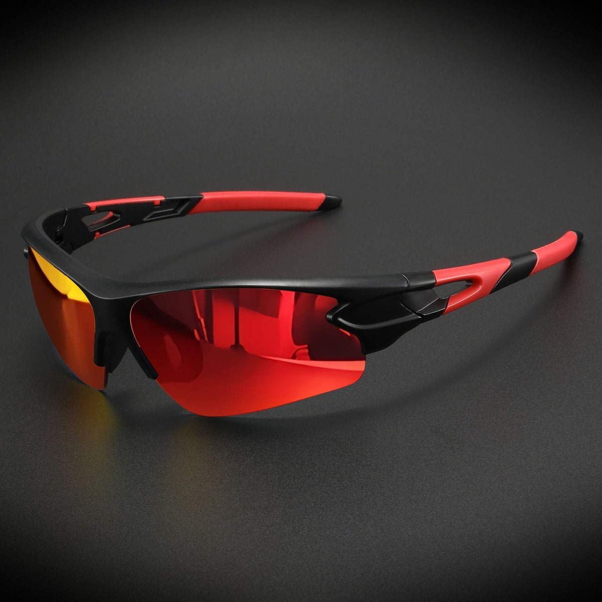 Óculos Esportivo FeatherLight UV400 Atletix - Preto/Vermelho