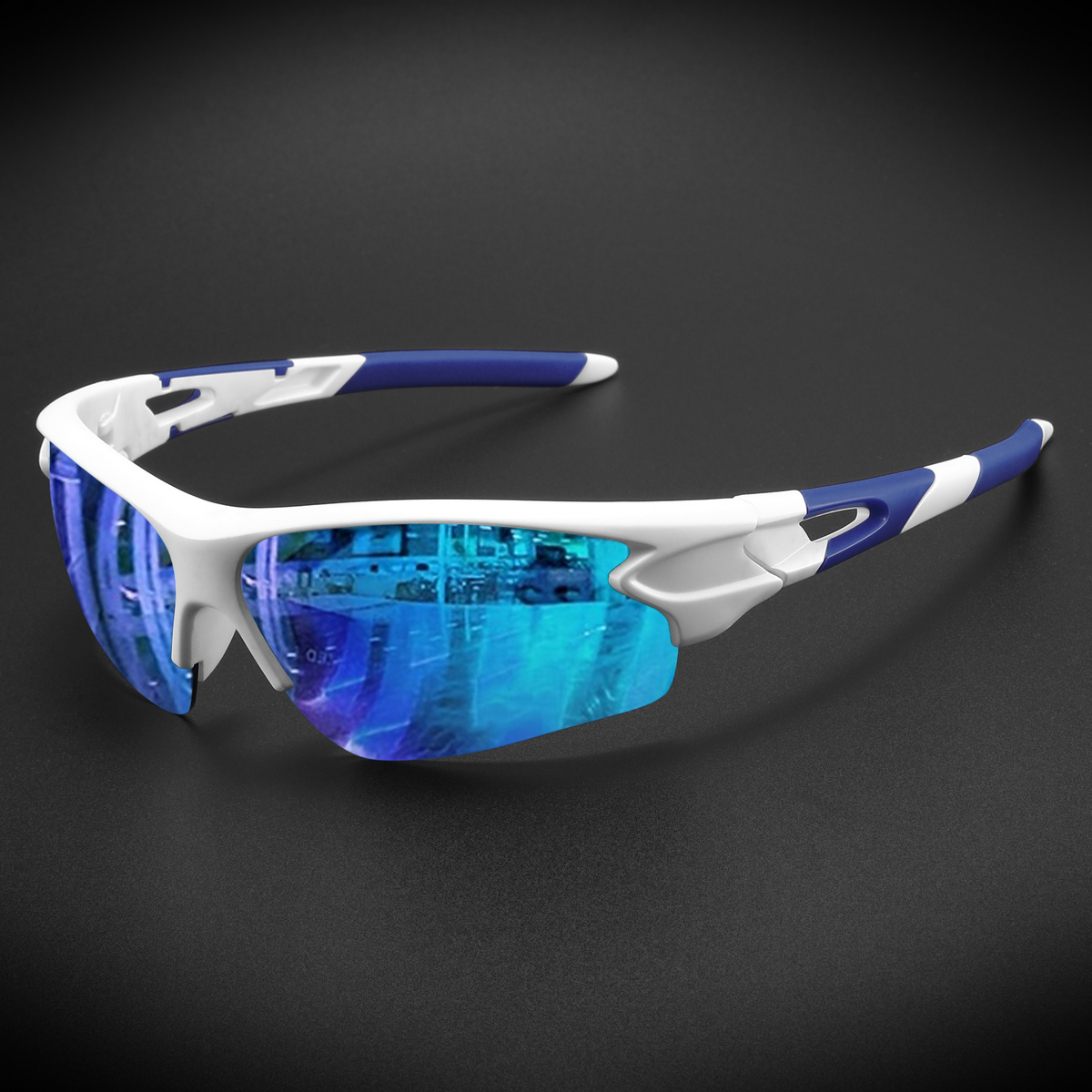 Óculos Esportivo FeatherLight UV400 Atletix - Branco/Azul