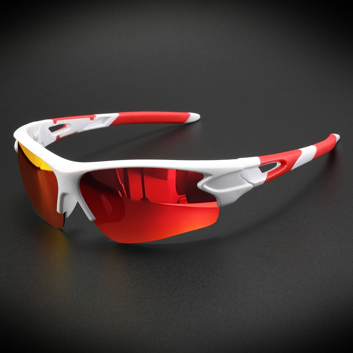 Óculos Esportivo FeatherLight UV400 Atletix - Branco/Vermelho