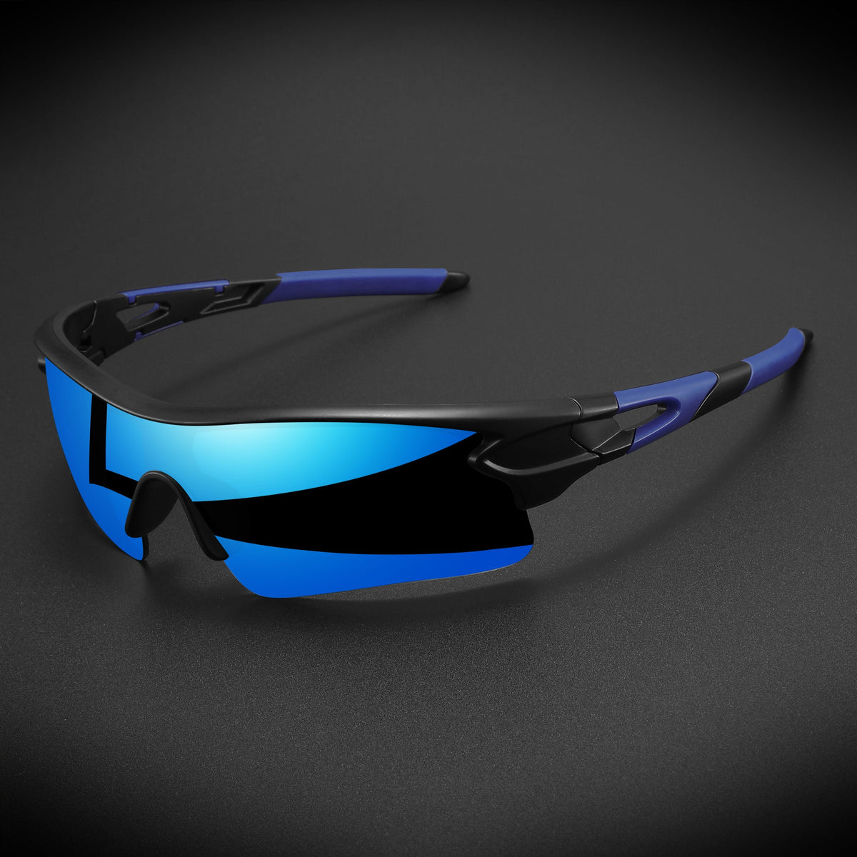 Óculos Esportivo Semi-Aro Sprint UV400 Atletix - Preto/Azul
