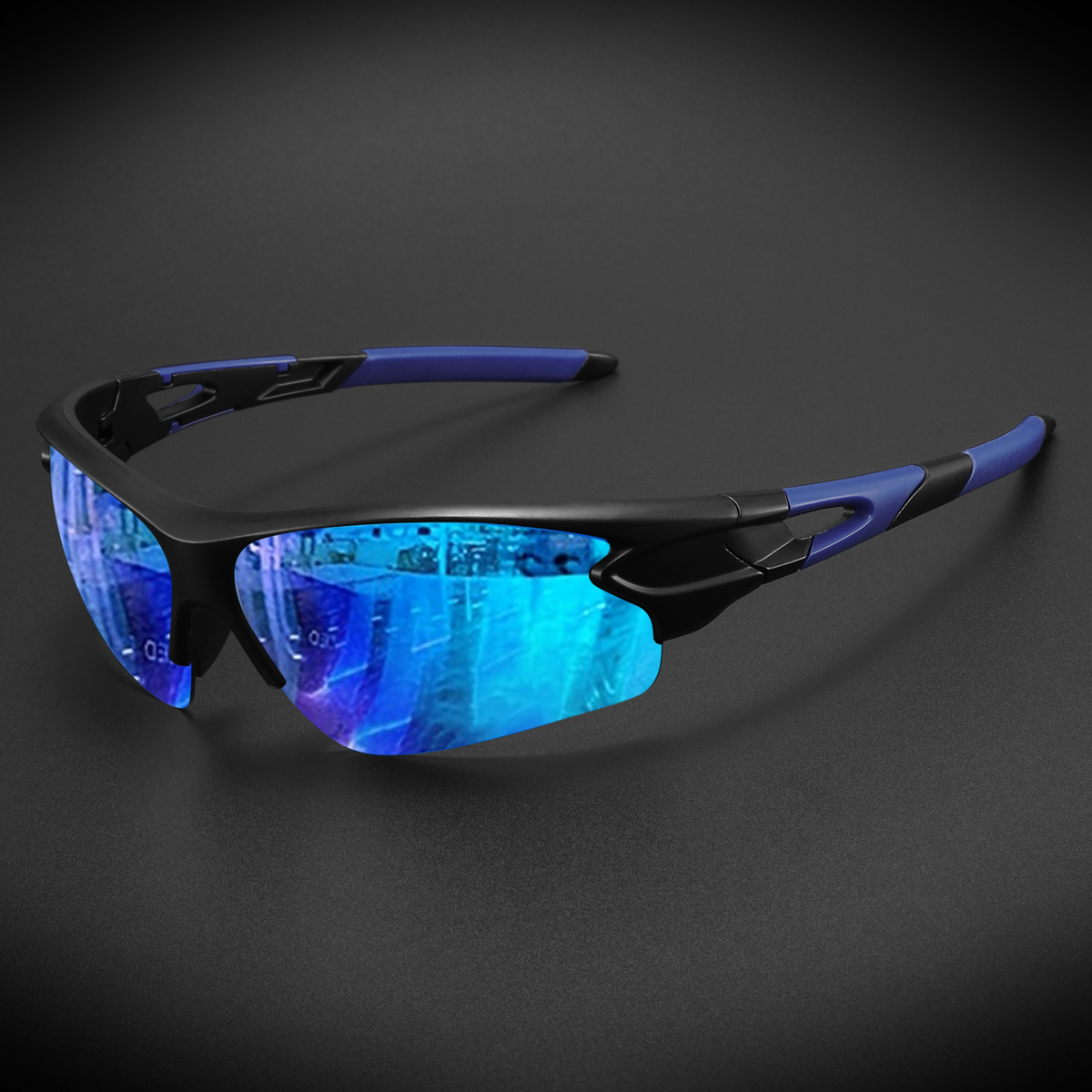 Óculos Esportivo FeatherLight UV400 Atletix - Preto/Azul