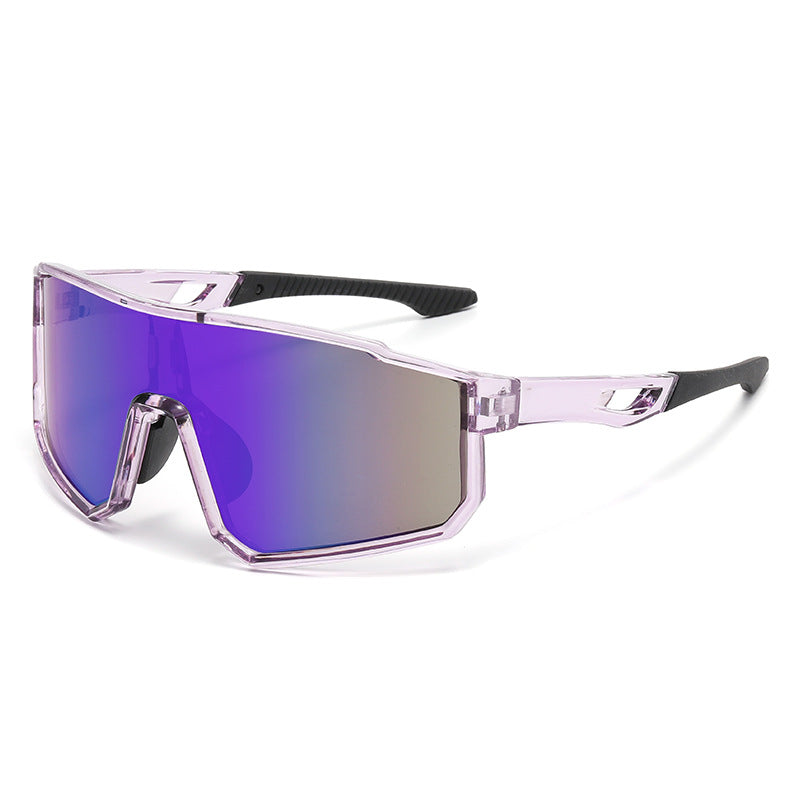 Óculos Esportivo TrailShield Max UV400 Atletix - Transparente/Roxo